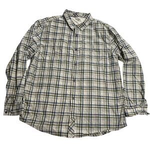 Horny Toad & Co Casual Button Down Shirt Plaid Mens Size XL 100% Organic Cotton